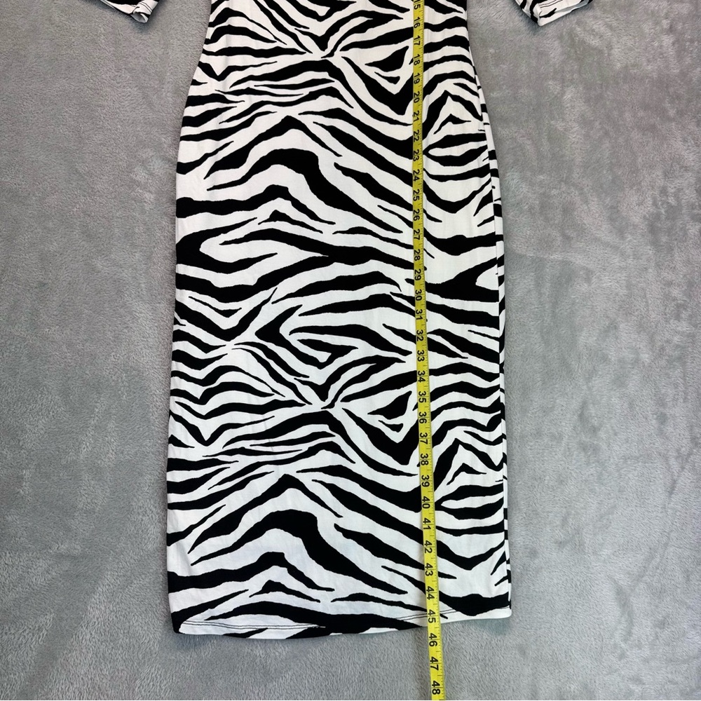 ALICE + OLIVIA Zebra-Print Sheath Bodycon Dress Size 6 - Picture 8 of 12